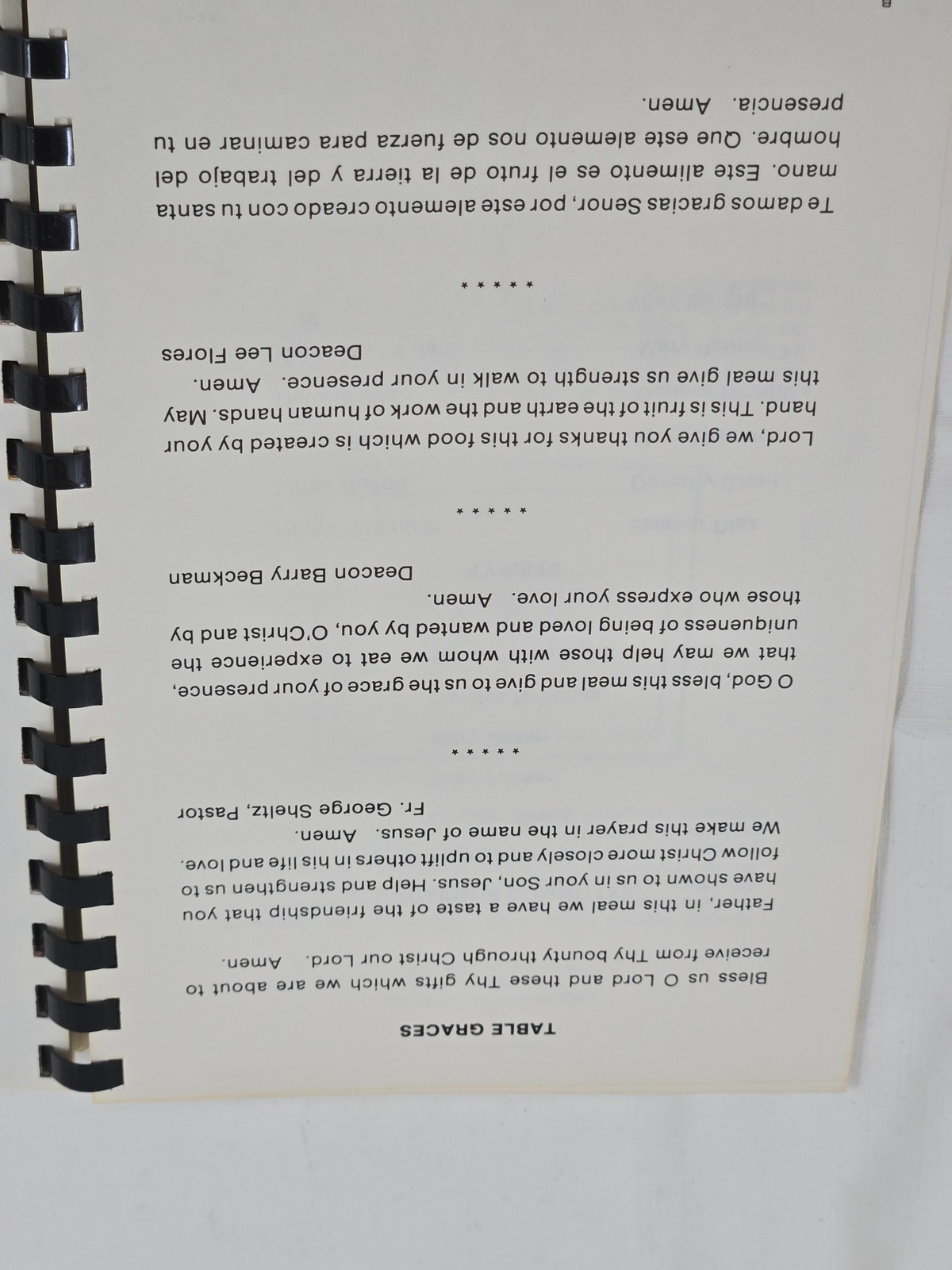 Our Favorite Recipes Christ the Redeemer Catholic Community Cookbook 1984 Spiral