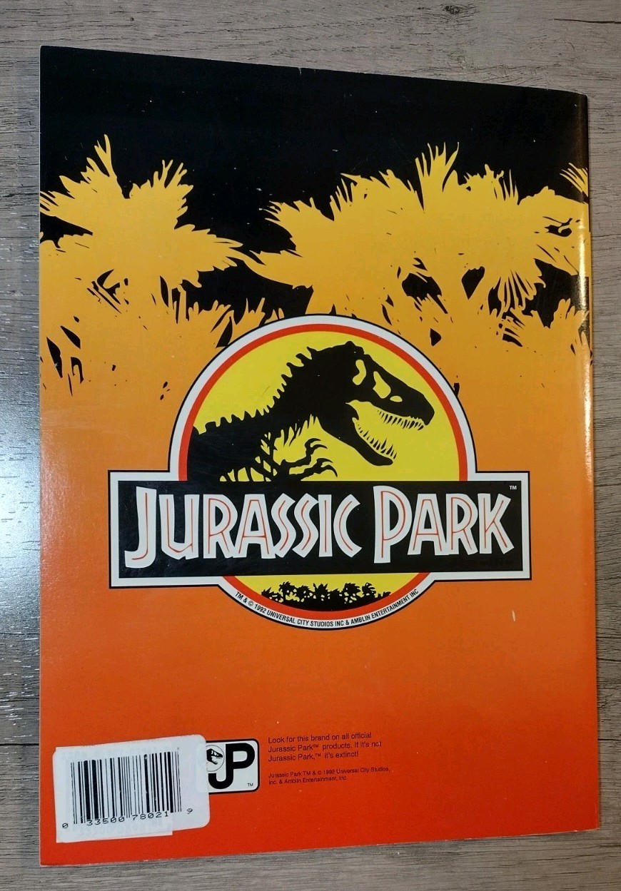UNUSED Vintage 1993 Jurassic Park Coloring Book Dinosaurs