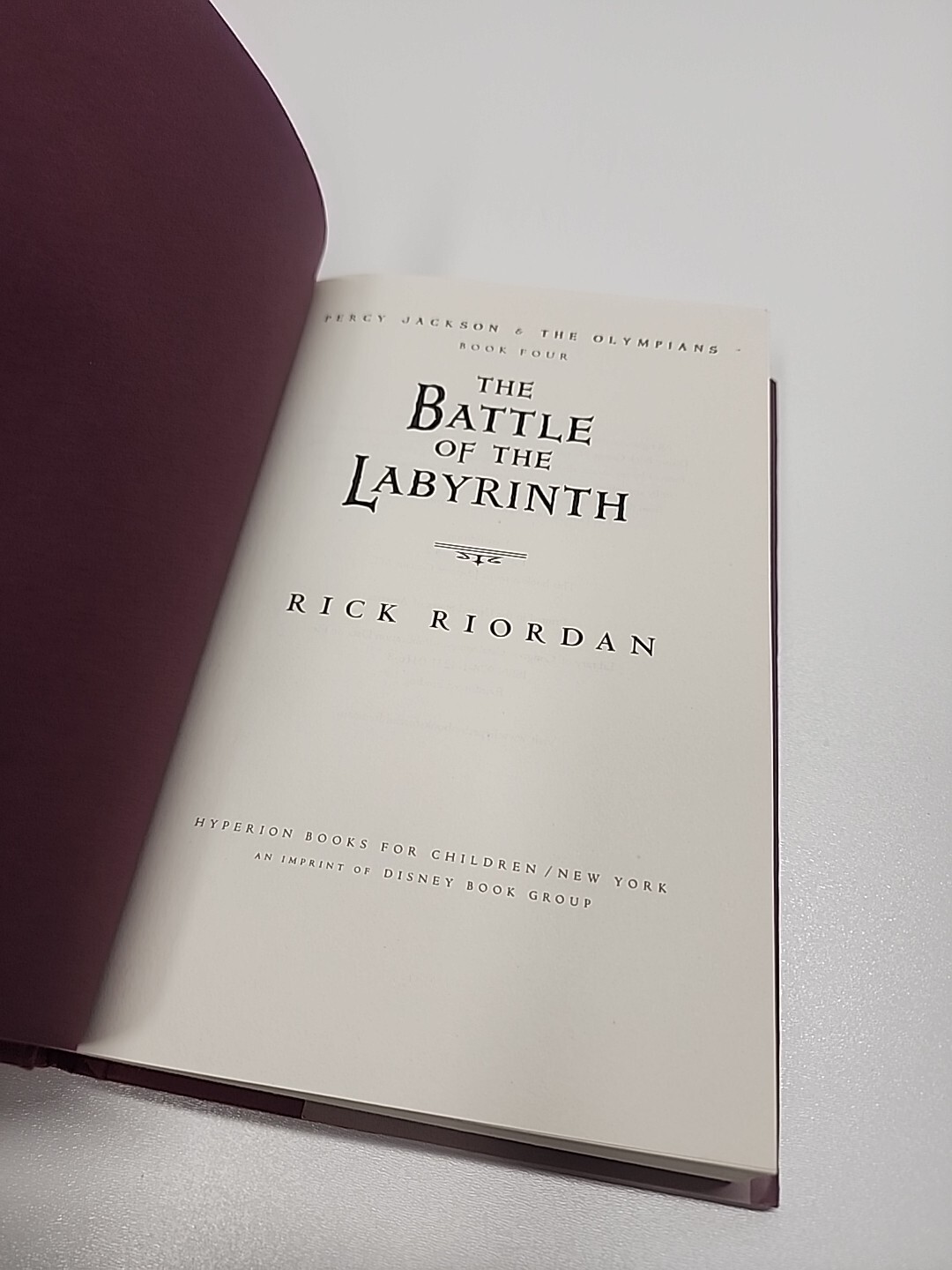 THE BATTLE OF THE LABYRINTH by Rick Riordan HC/DJ First Edition 1st Printing