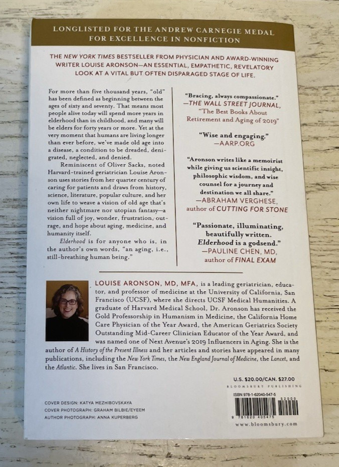 Elderhood Book PB Louise Aronson Aging Health Medicine 2021