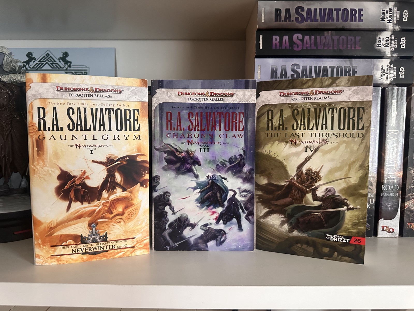 R.A. Salvatore – 30 books, incl The Legend of Drizzt 1-10, Neverwinter 1-3, more