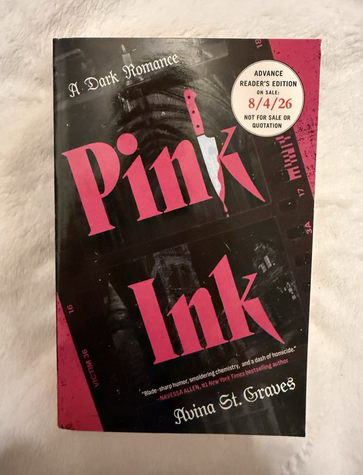 Pink Ink by Avina St. Graves Signed ARC Paperback Dark Romance Thriller 2026