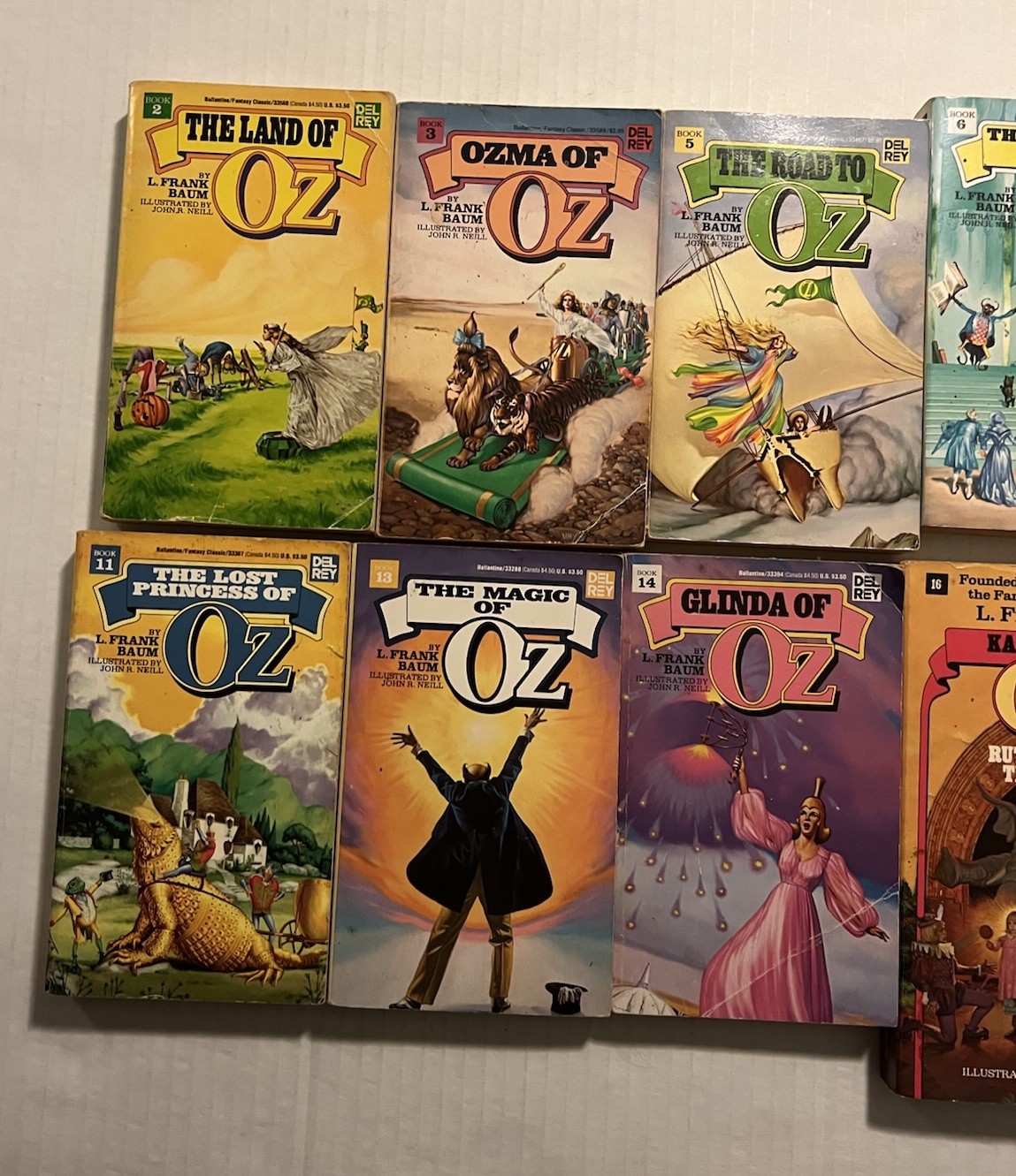The Wizard of Oz Paperback Book Series – Lot of 12 – L. Frank Baum Del Rey
