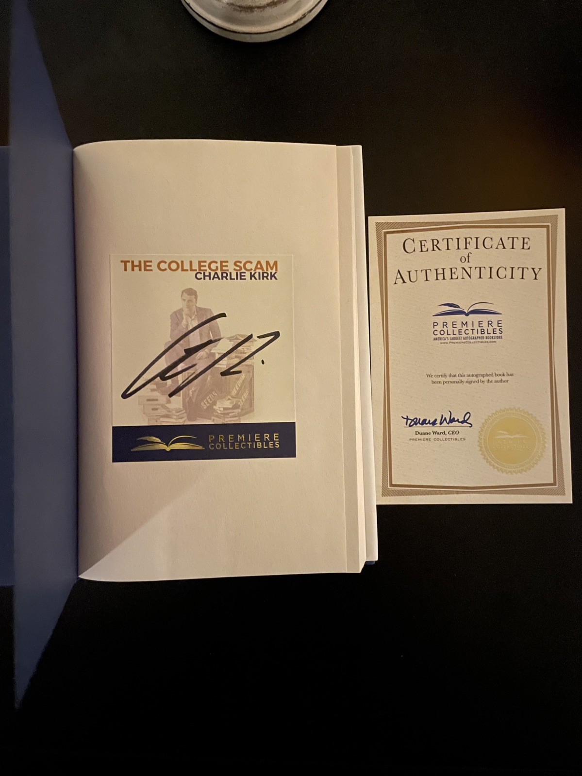 2022 1st Edition The College Scam By Charlie Kirk Signed, With COA