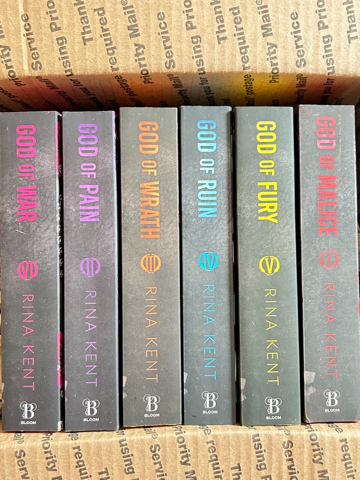 6 Legacy of Gods Series 1st Ed/1st Print w/Signed Bookplates by Rina Kent OOP