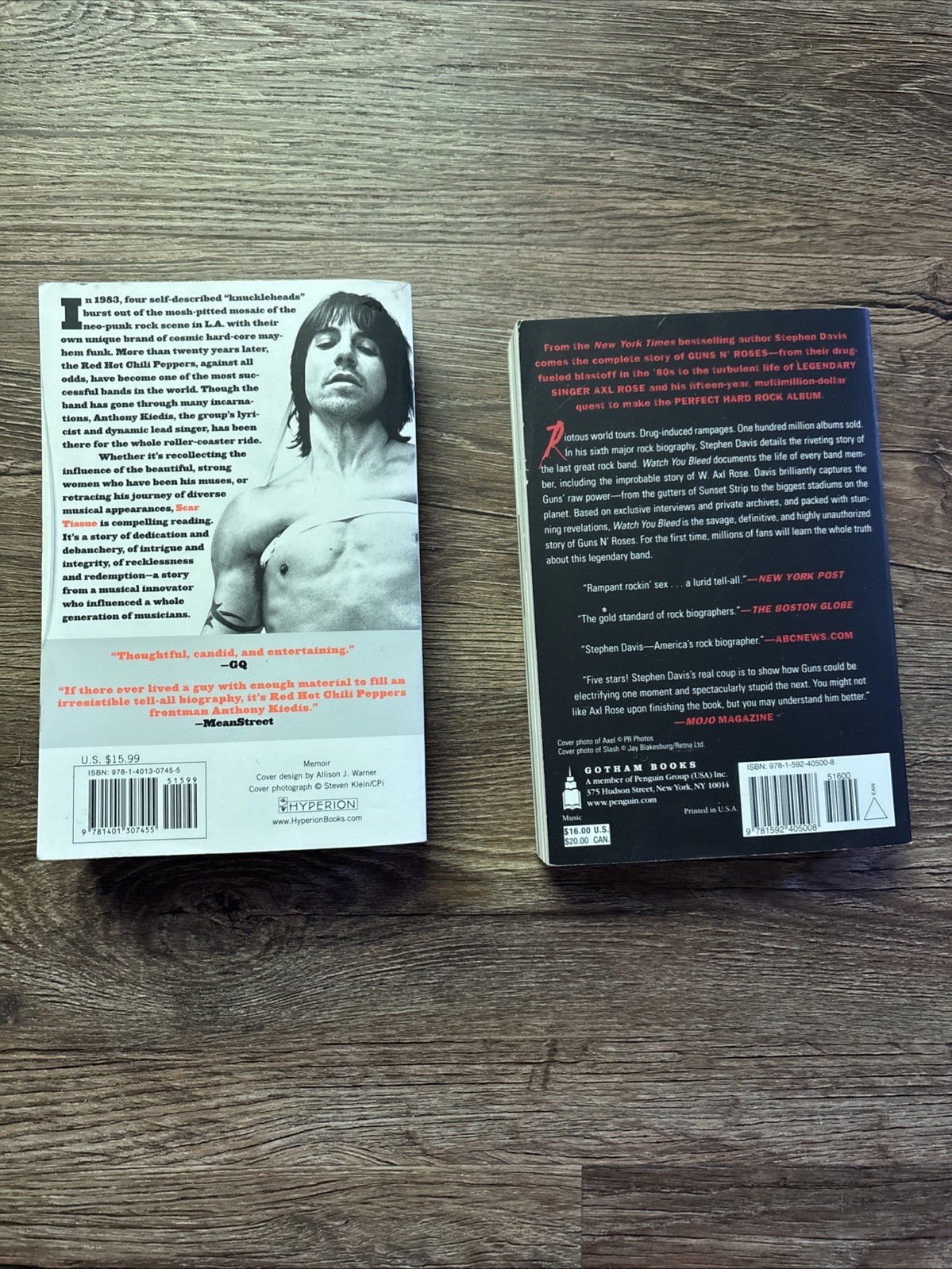 Watch You Bleed Guns N’ Roses & Scar Tissue Anthony Kiedis – Softcover Lot