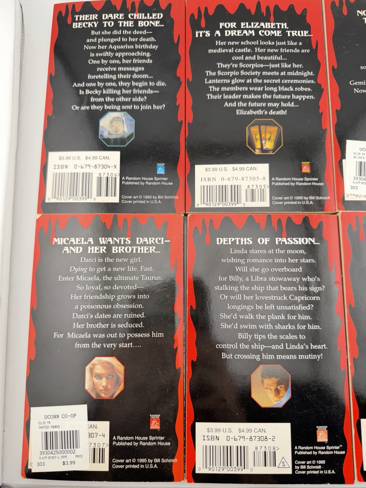 Zodiac Chillers Books Lot 1-6 First Edition SOLD AS A SET Fast Free Shipping