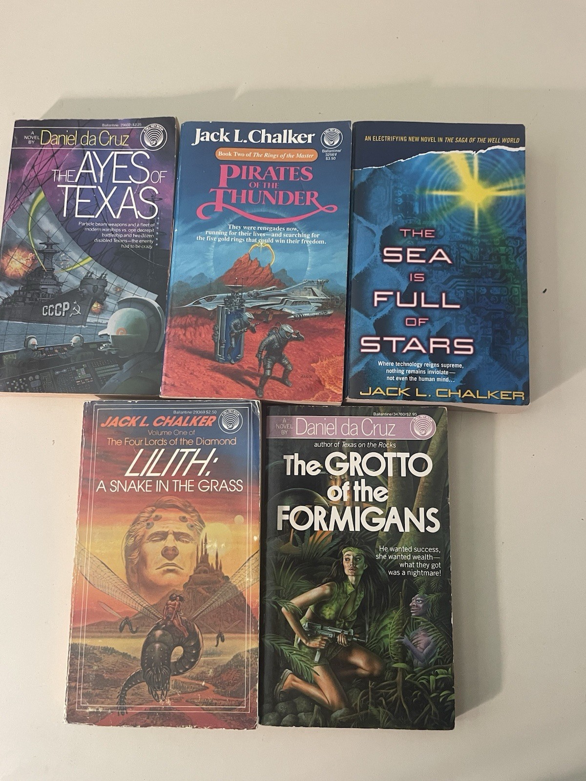 Big Science Fiction Lot of 65 MM Paperback Books Del Rey Rare OOP Listed L2