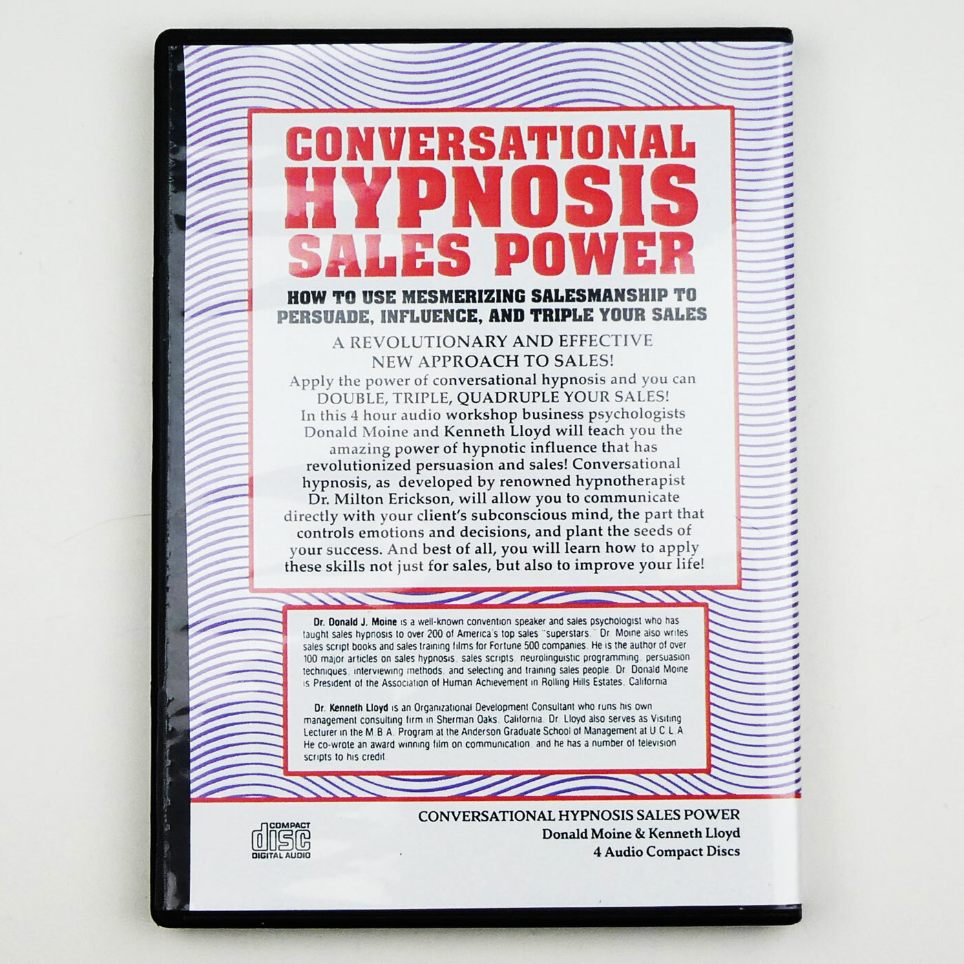 CONVERSATIONAL HYPNOSIS SALES POWER Stealth Covert Hypnotism lesson 4cd tutorial