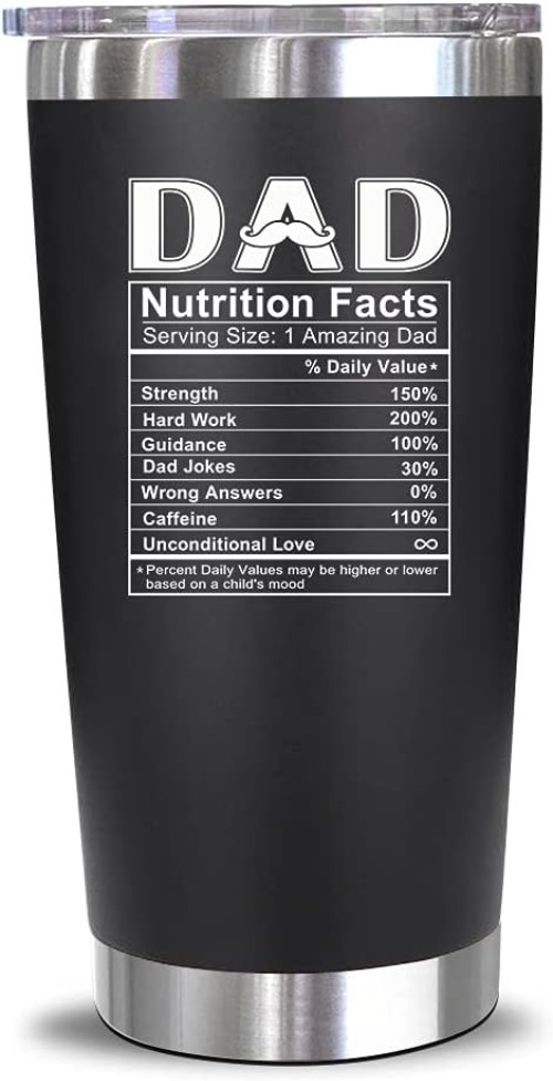 Funny and Functional 20 Oz Stainless Steel Tumbler – Gifts for Dad from Kids