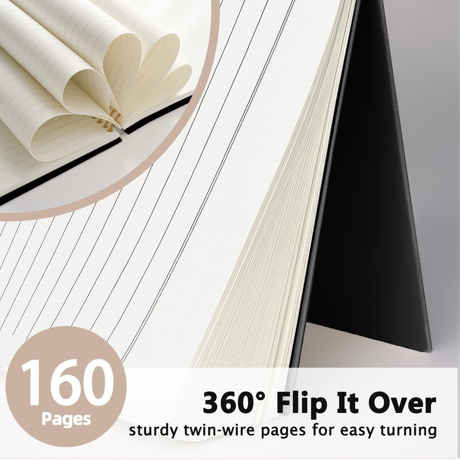 Humorous Dumpster Fire Notebook Journal, 160 Pages, Black Hardcover, 5.5×8.3 Inc
