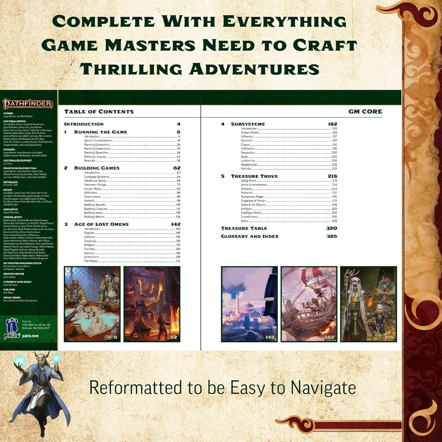Pathfinder GM Core (P2) – Second Edition Remaster Game Master Rulebook 336 Pages