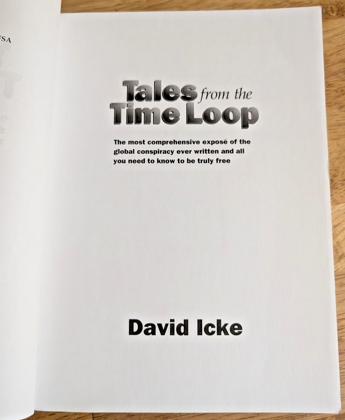 Tales from the Time Loop by David Icke Big Brother Global Conspiracy Book