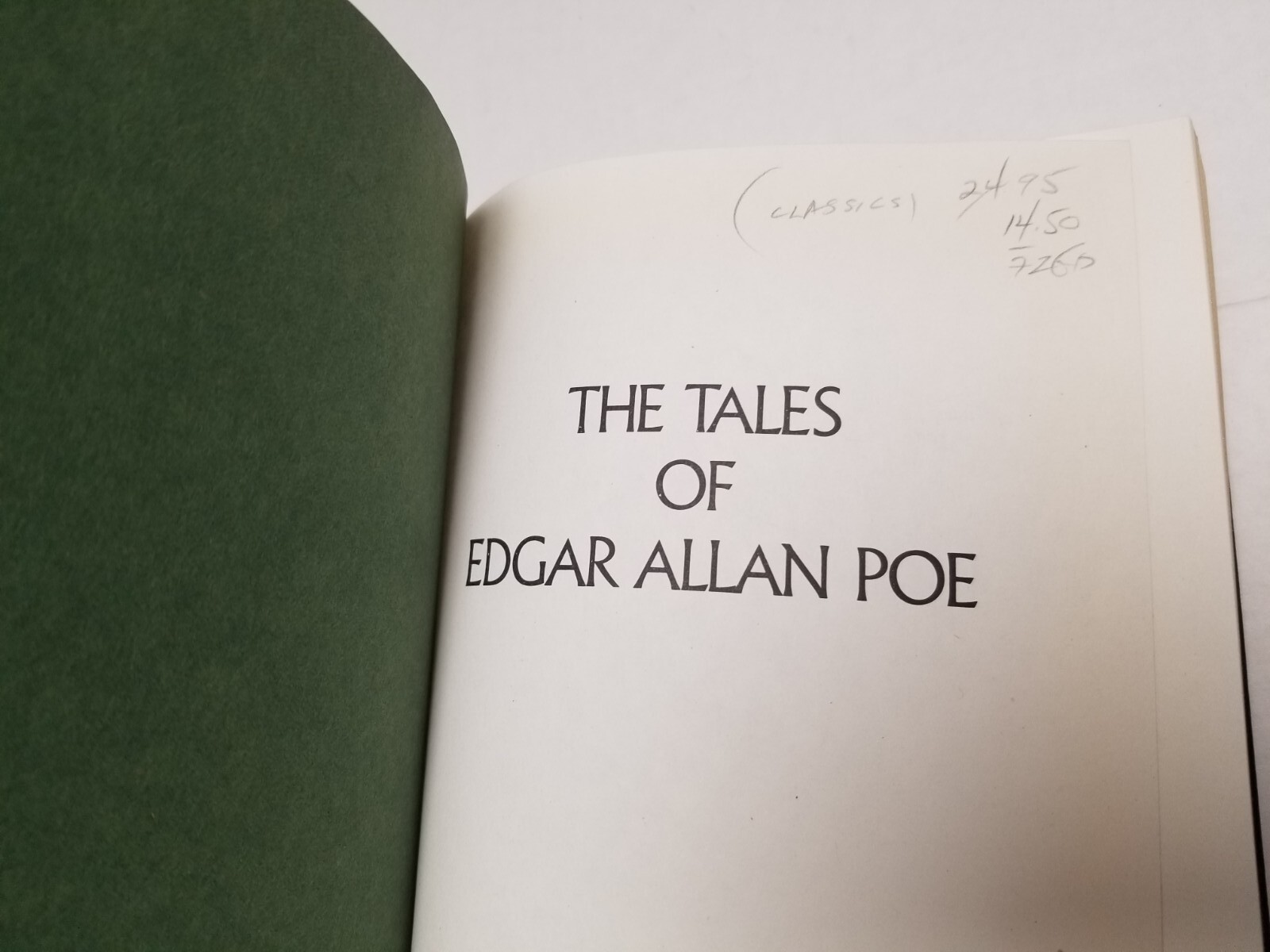 Tales of Edgar Allan Poe Leather Bound Gold Edge Ribbon Bookmark Luxury Edition