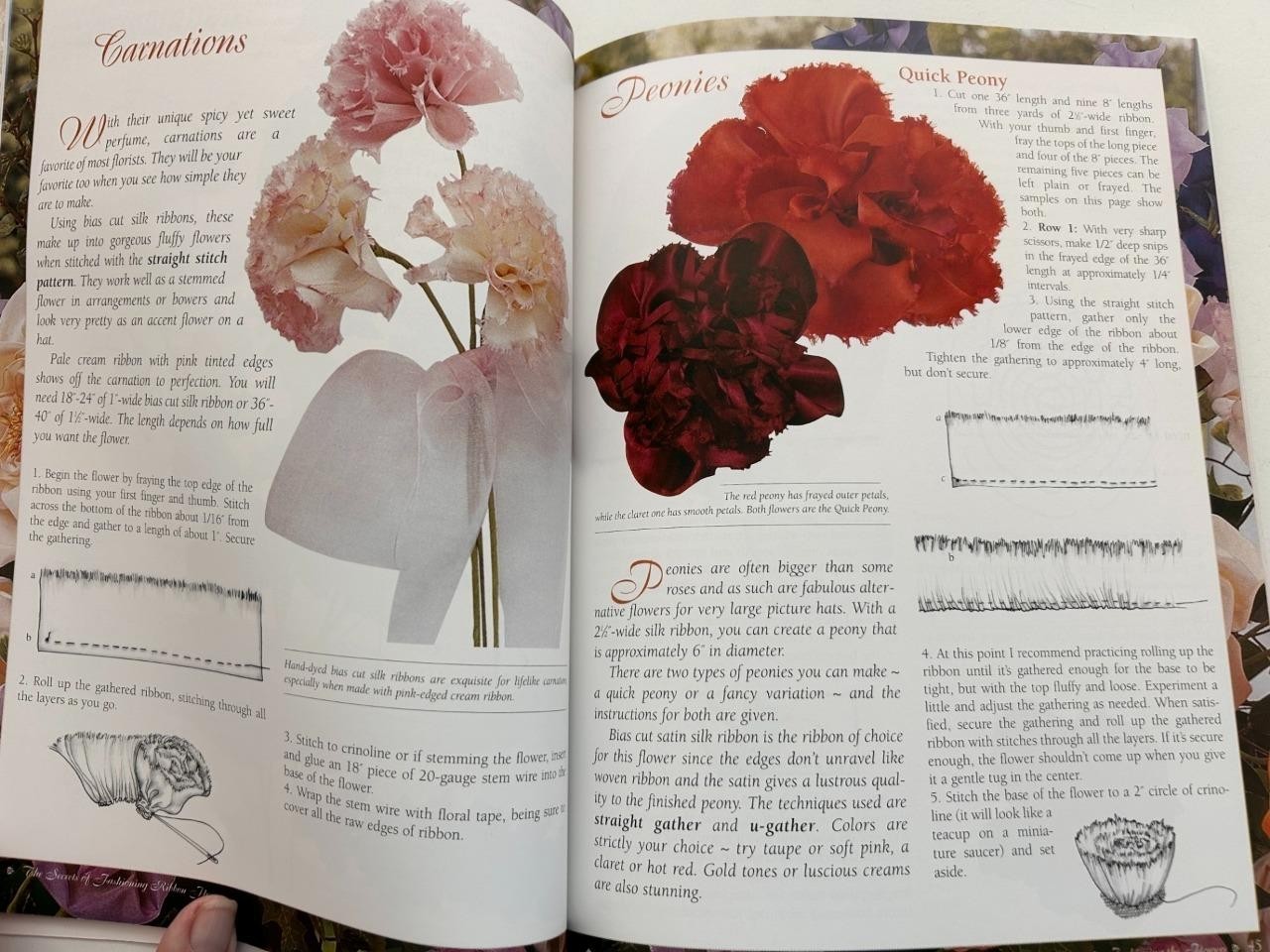 Ribbon Flowers craft book 1998 Helen Gibb 128 pages Heirloom pieces
