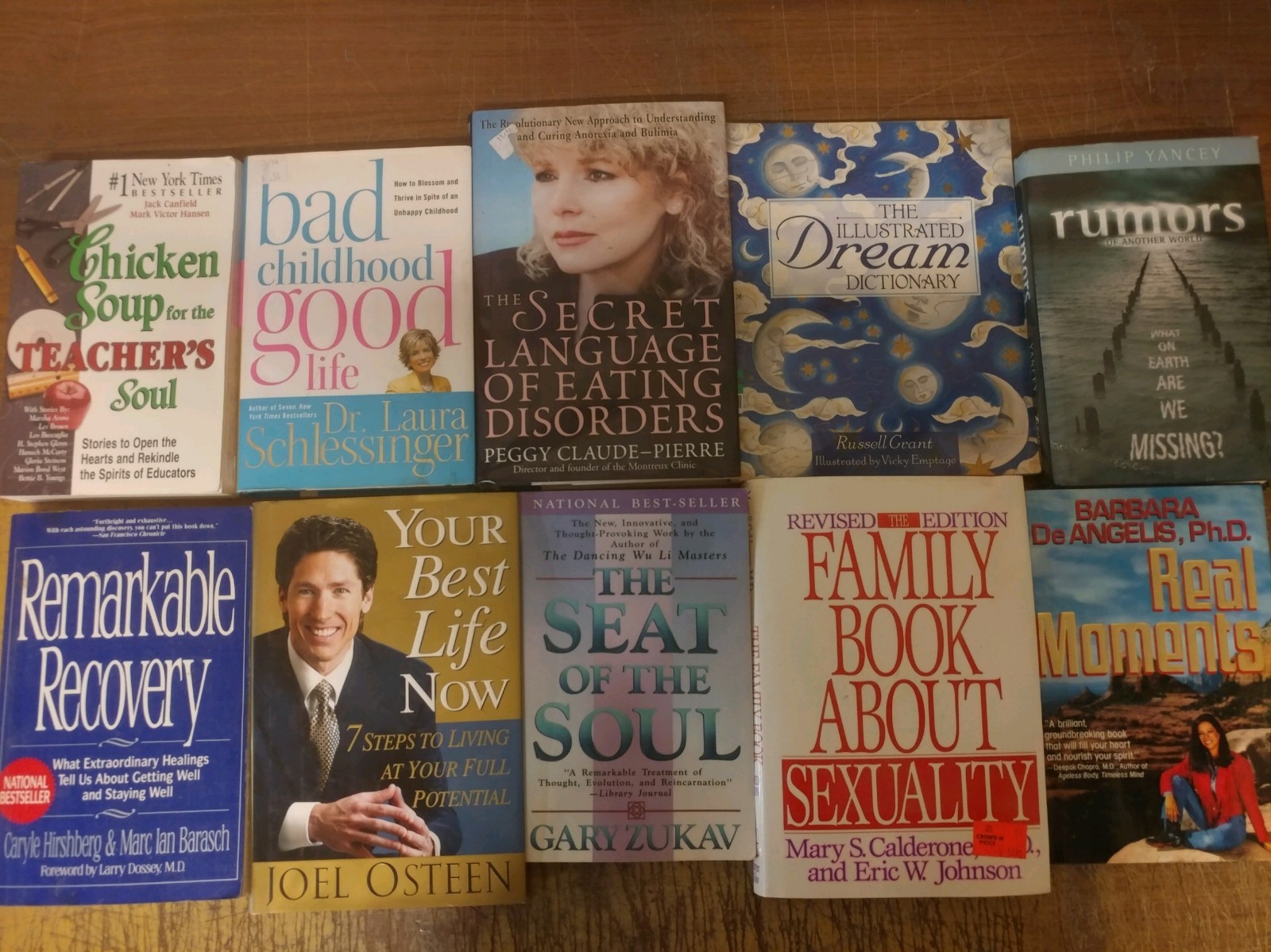 Lot of 20 PSYCHOLOGY SELF HELP ESTEEM THERAPY RECOVERY INSPIRE Book MIX*UNSORTED