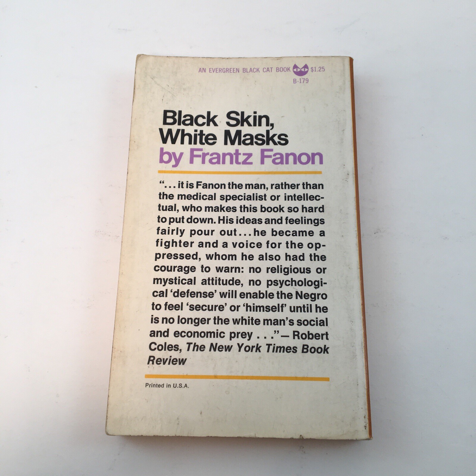 BLACK SKIN, WHITE MASKS FRANTZ FANON PB NF SCARCE