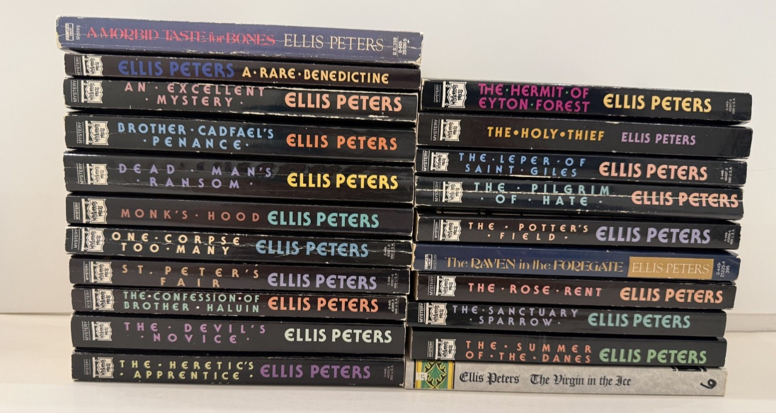 Complete set of 21 vintage Brother Cadfael mystery paperbacks Ellis Peters