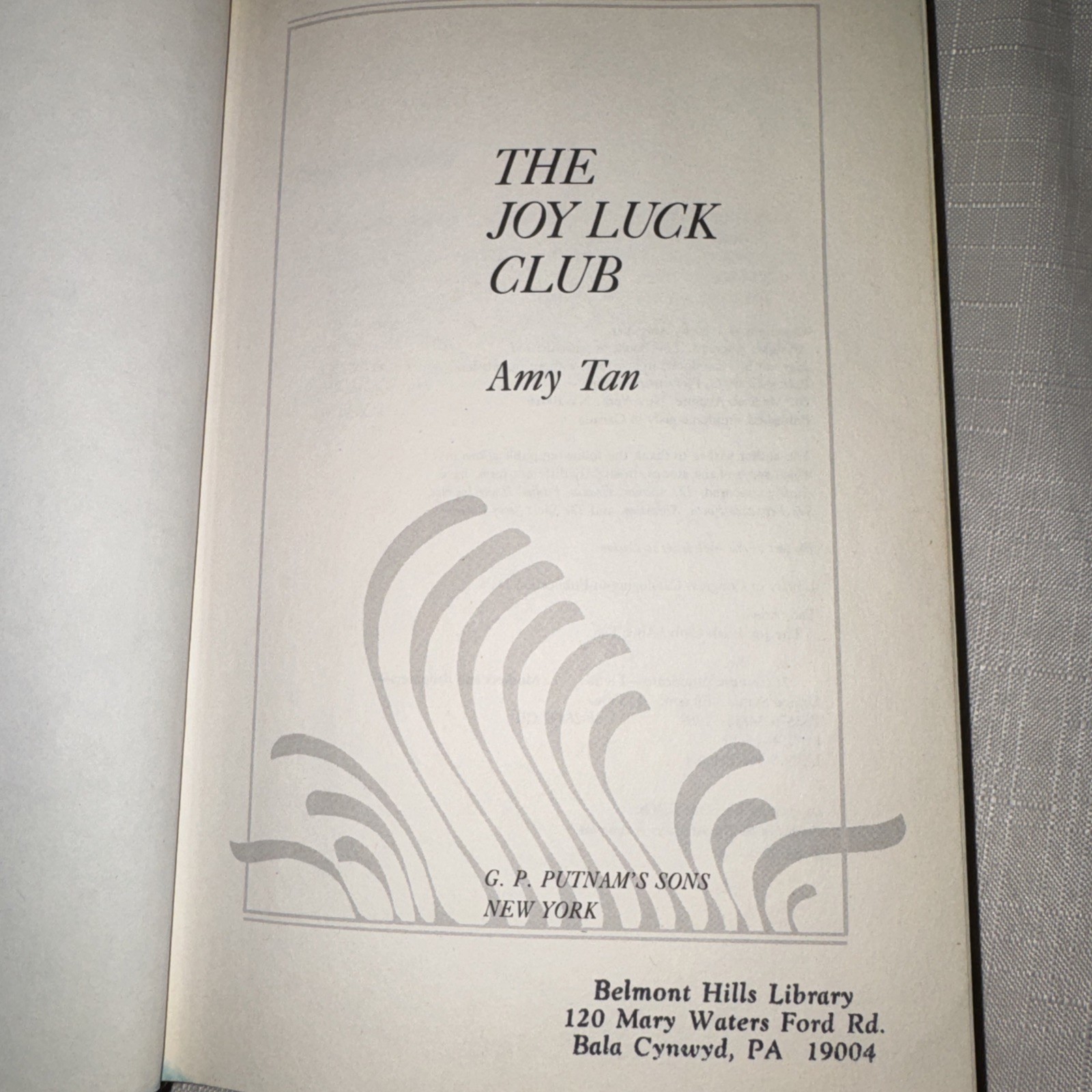 Joy Luck Club by Amy Tan (1989, Hardcover)
