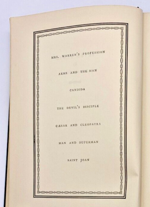 George Bernard Shaw Seven Plays Hardback Book Published 1951 Kingsport TN