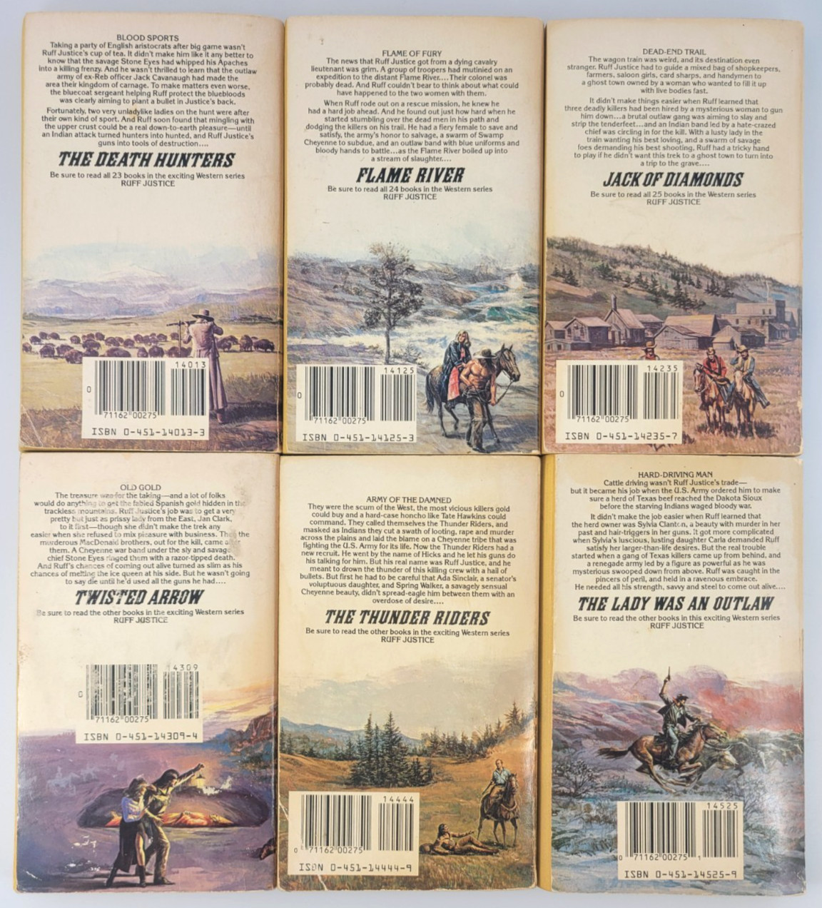Ruff Justice Lot 18 Books Warren T Longtree Adult Western #1 23 27 28 Rare VNTG