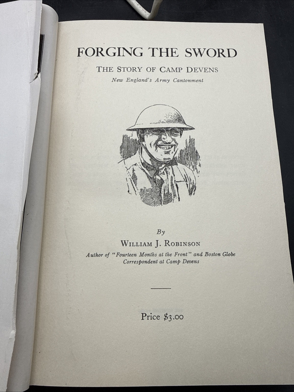 Forging The Sword Story Of Camp Devens 1920 WWI New England Robinson HC 1st Ed