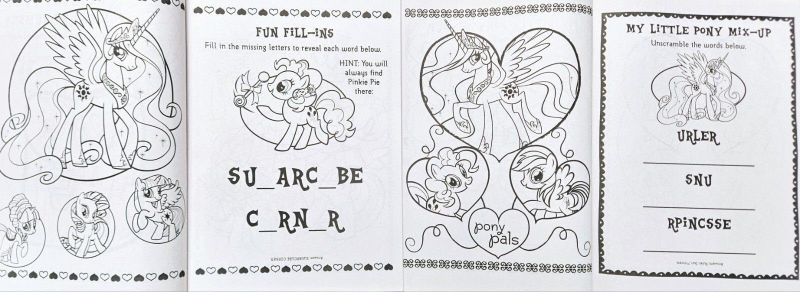 My Little Pony Jumbo Coloring & Activity Books Gift Set Of 6 – Over 450 pages!