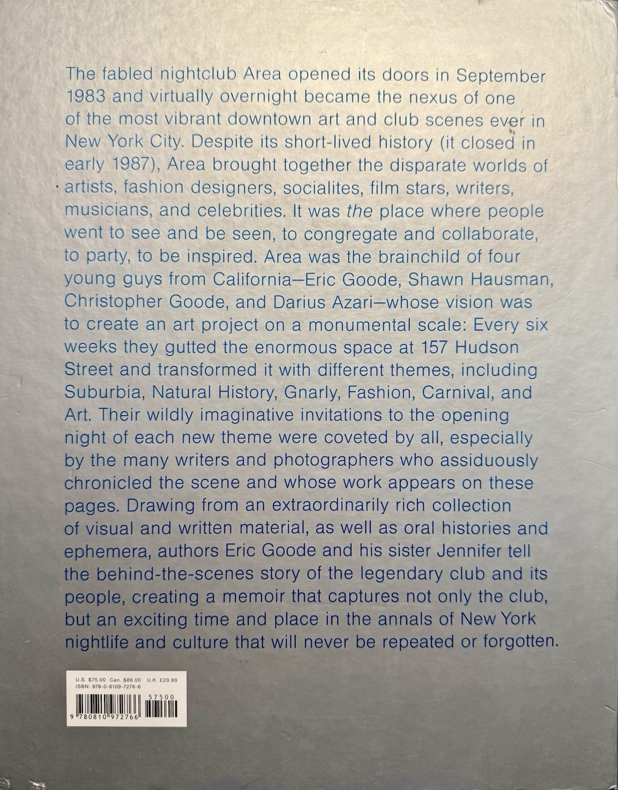 Area: 1983-1987, Eric & Jennifer Goode, Harry N. Abrams, Hardback 1st. Ed. 2013