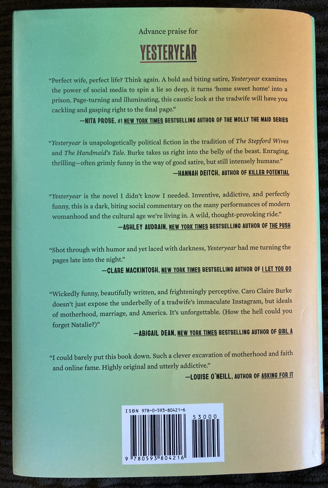 Yesteryear A Novel – Like New!