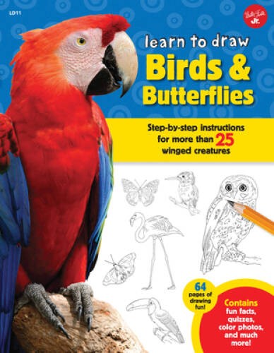 Learn to Draw Birds & Butterflies: Step-by-step instructions for more tha – GOOD