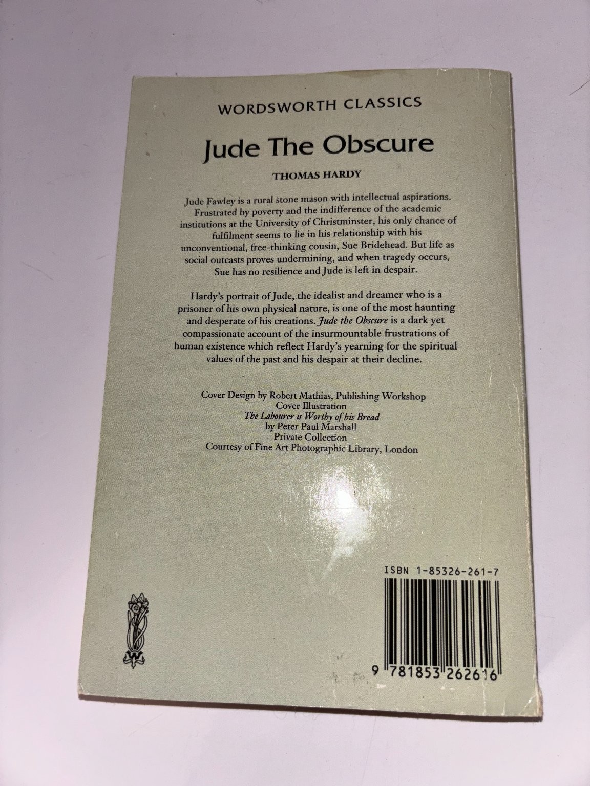 Jude The Obscure Thomas Hardy 1995 Wordsworth Classics Edition