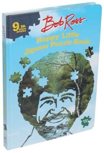Bob Ross Happy Little Jigsaw Puzzle Book – Hardcover – GOOD