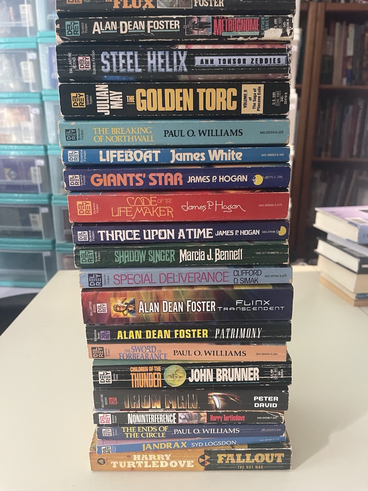 Big Science Fiction Lot of 65 MM Paperback Books Del Rey Rare OOP Listed L2