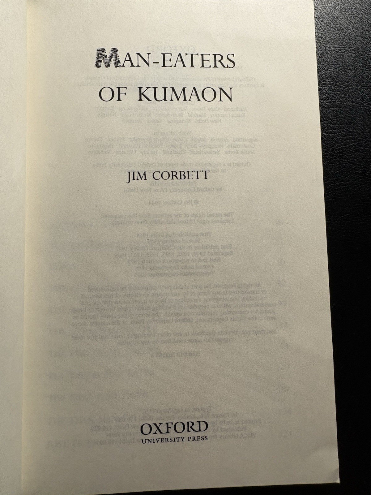 Man-Eaters of Kumaon by Jim Corbett (1993, Trade Paperback)