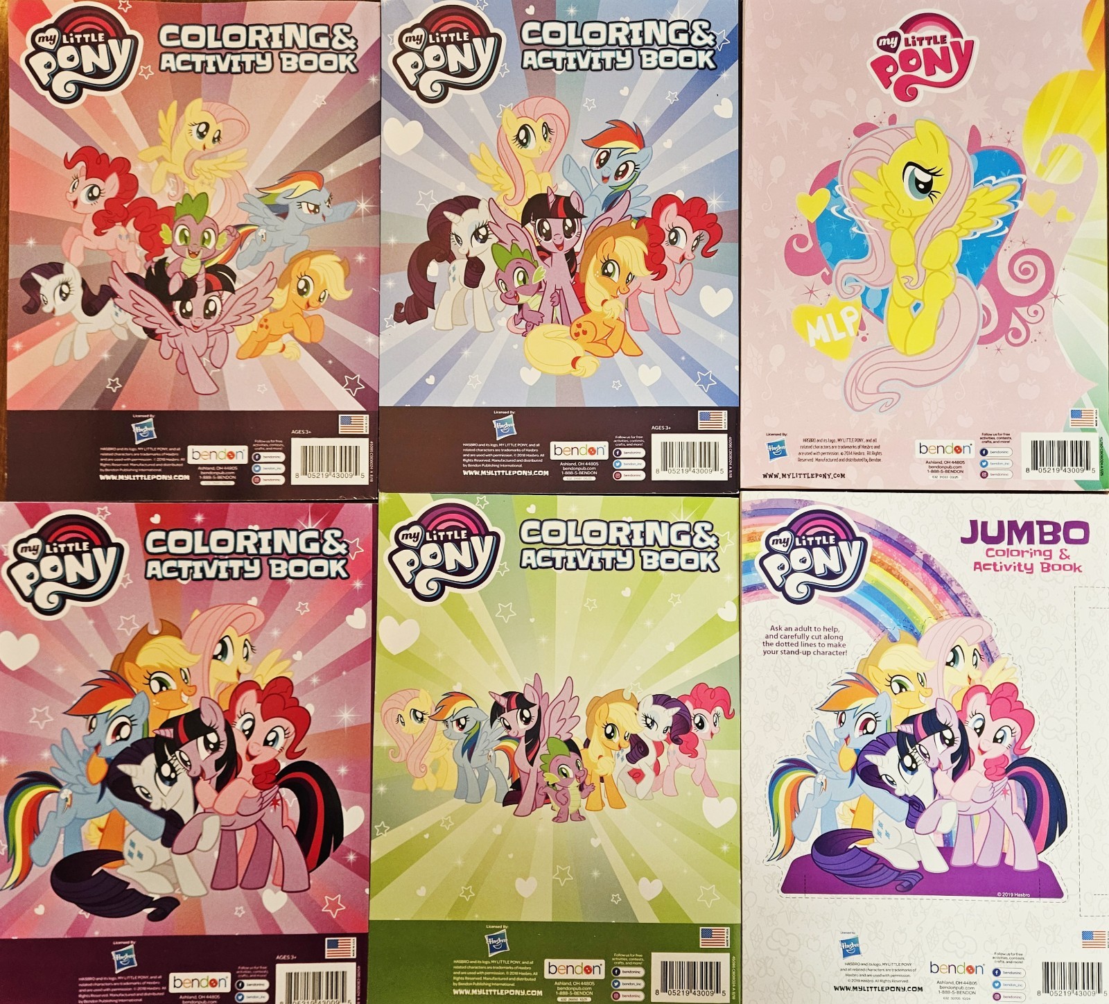 My Little Pony Jumbo Coloring & Activity Books Gift Set Of 6 – Over 450 pages!