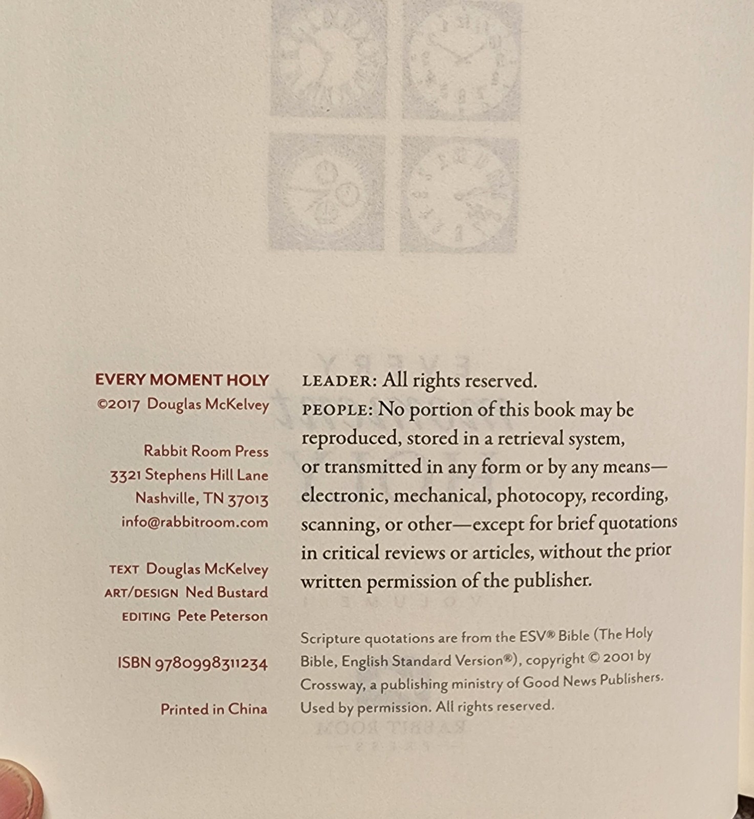 Every Moment Holy Volume 1 by Douglas Kaine McKelvey 2017 Hardcover Liturgy EUC