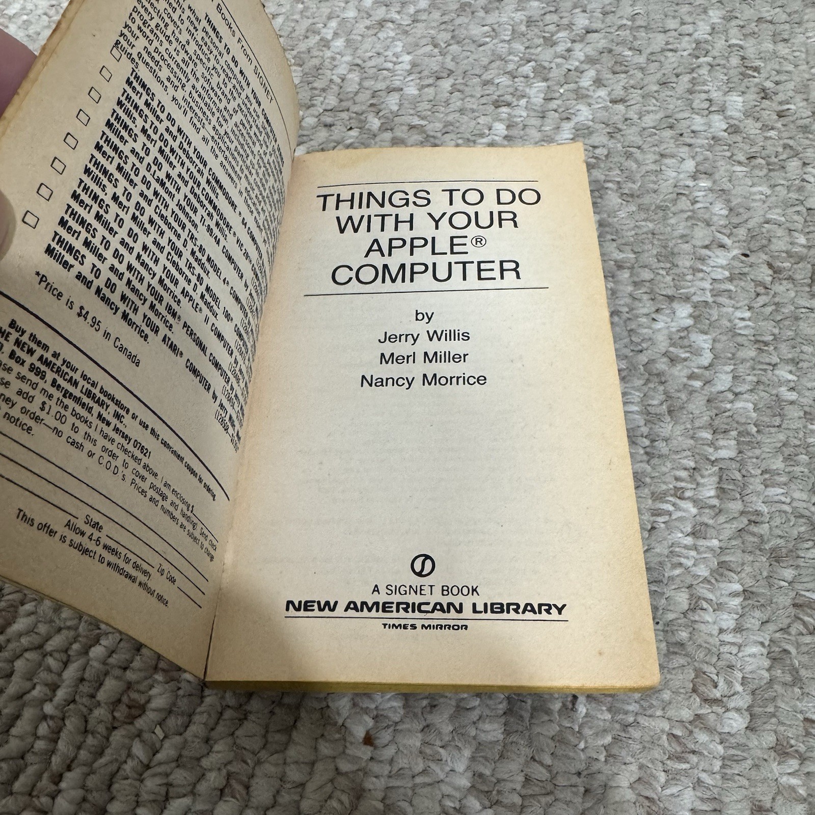 APPLE COMPUTER, Things To Do With Your, Paperback Vintage 1983 Rare
