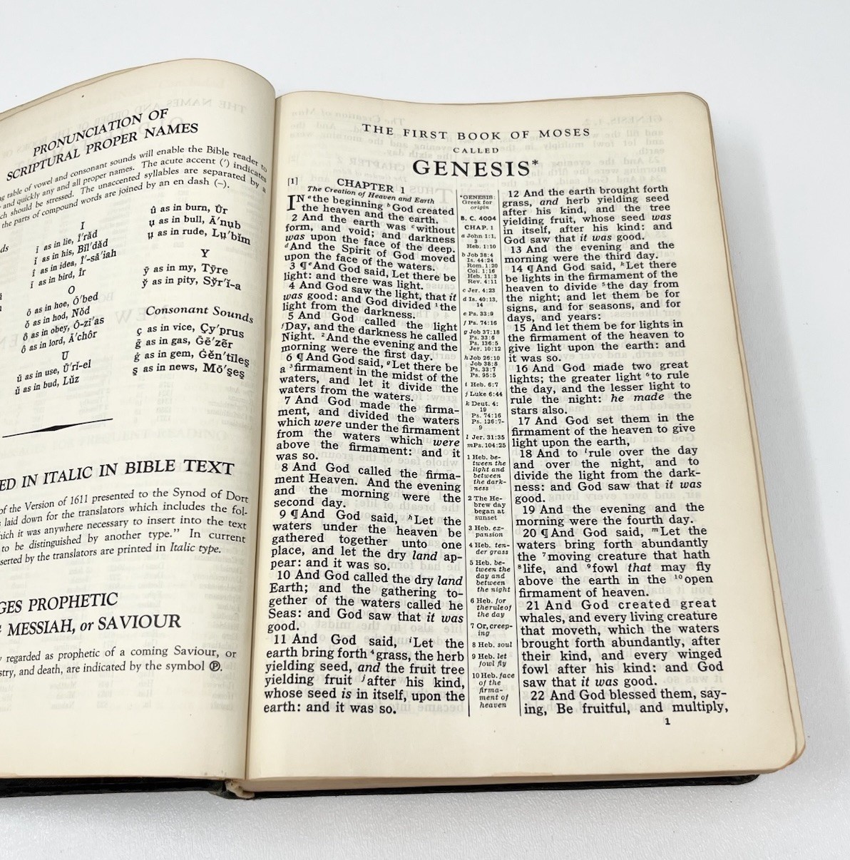 Holy Bible 1944 WW2 Era Concordance National Bible Press Large Print W/ Inserts