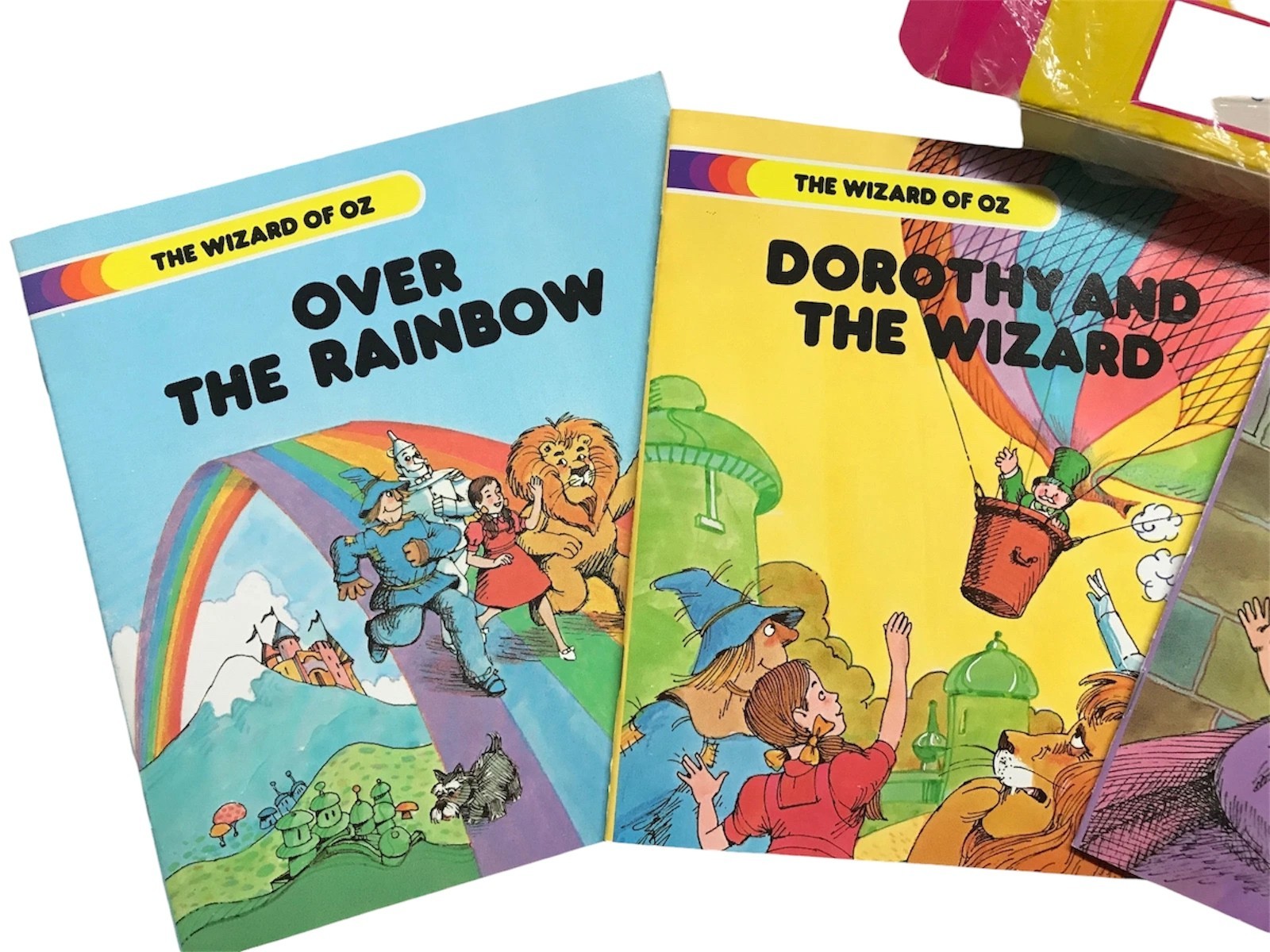 4 Wizard of Oz Books: Off To See The Wizard/Dorothy & Wicked Witch/Over Rainbow+