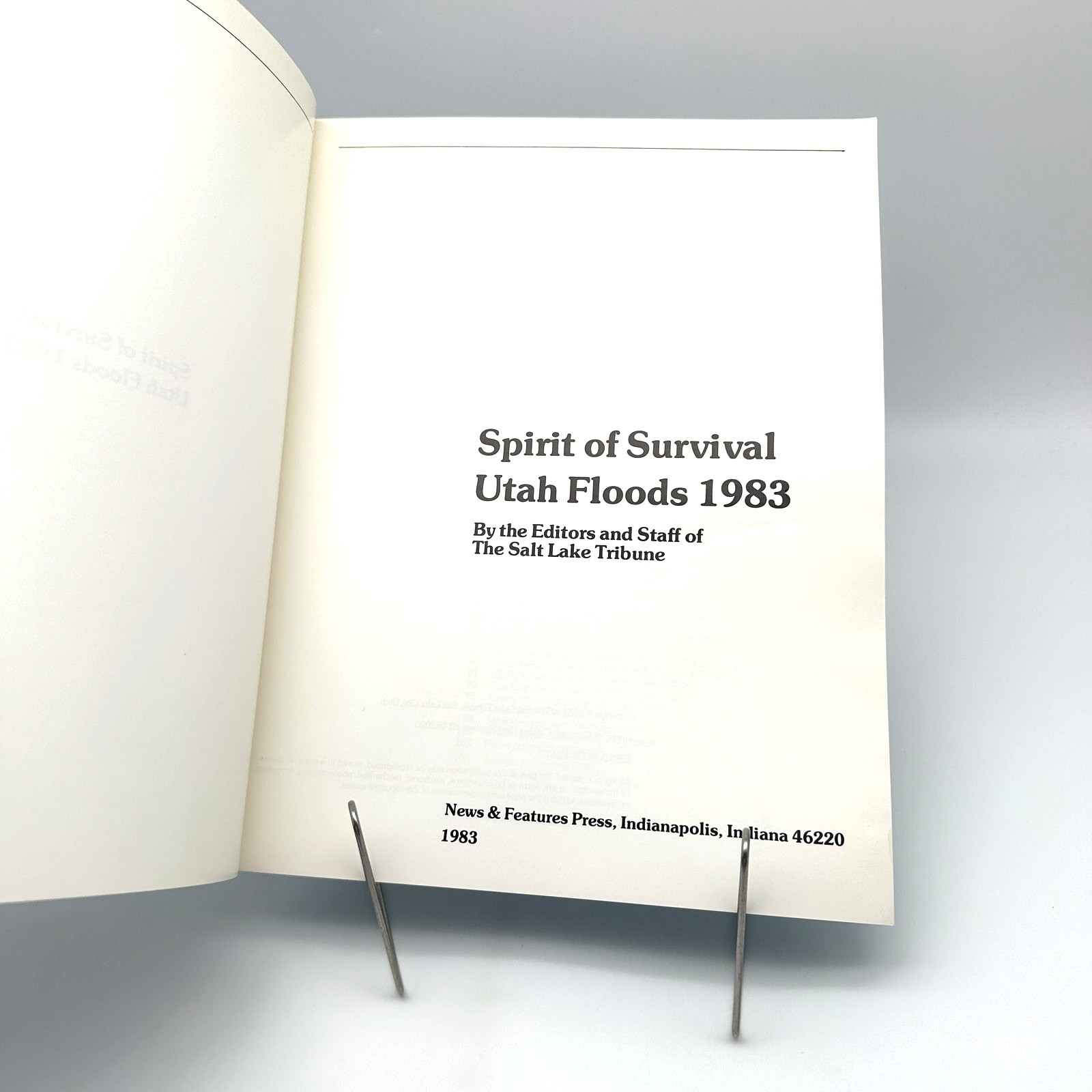 The Salt Lake Tribune Spirit of Survival Utah Floods 1983 Paperback Vintage Book