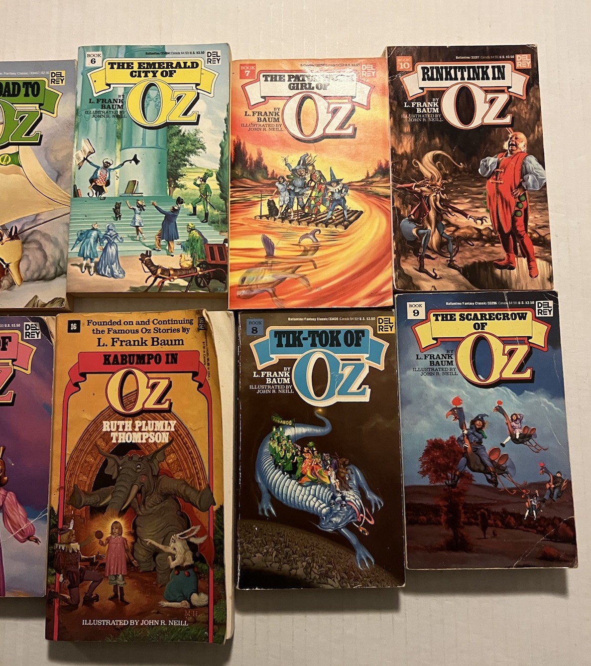 The Wizard of Oz Paperback Book Series – Lot of 12 – L. Frank Baum Del Rey