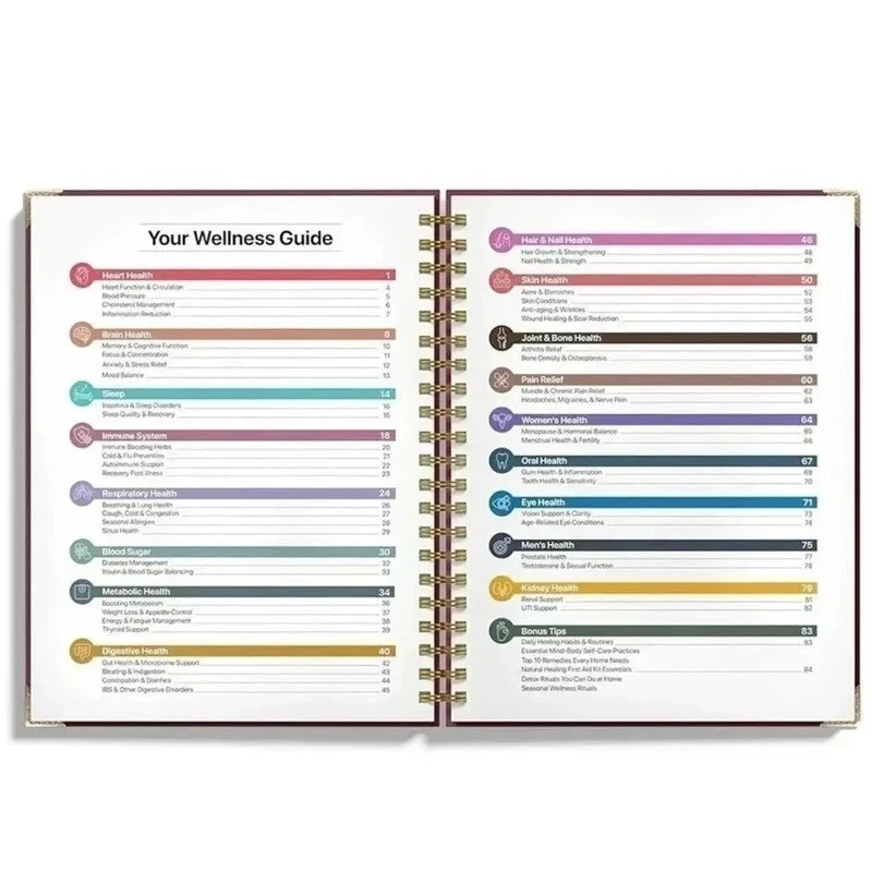 The Natural Healing Handbook Spiral Bound Guide For Herbal Remedies And NaturalT