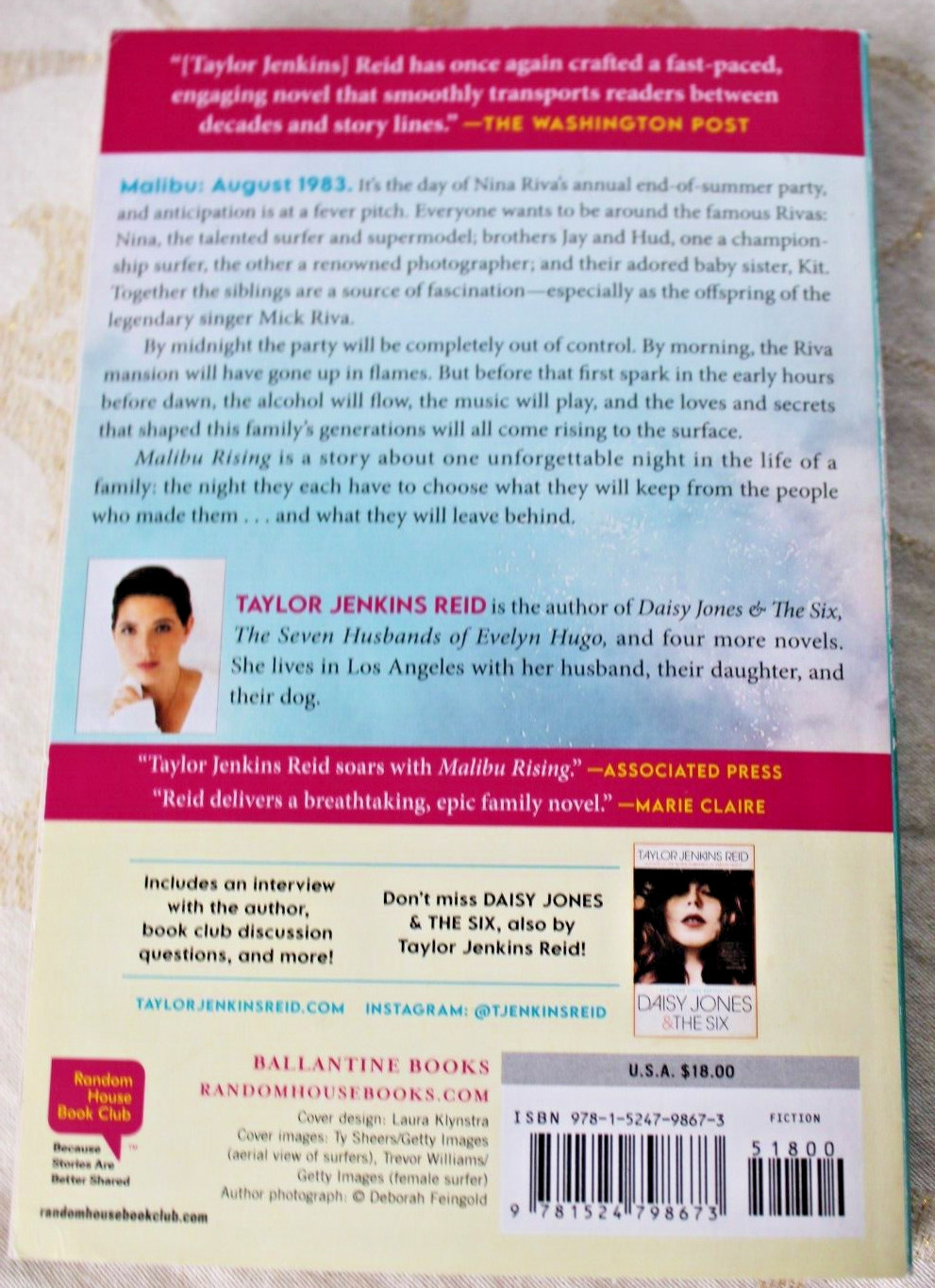 Malibu Rising : A Novel by Taylor Jenkins Reid (2022, Trade Paperback)