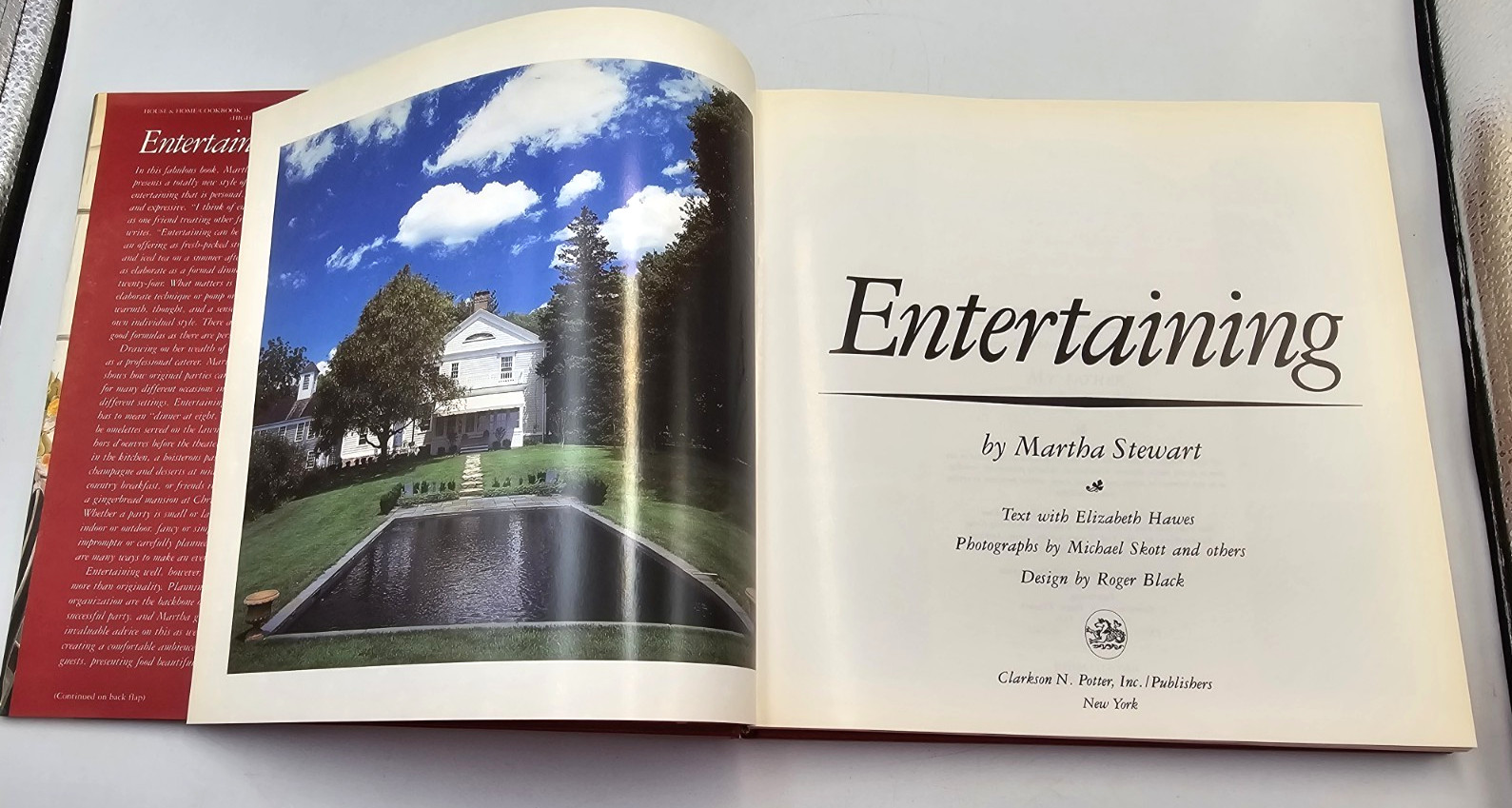 Entertaining by Martha Stewart 1982 1st Edition Book Vtg Hardcover Jacket Clean
