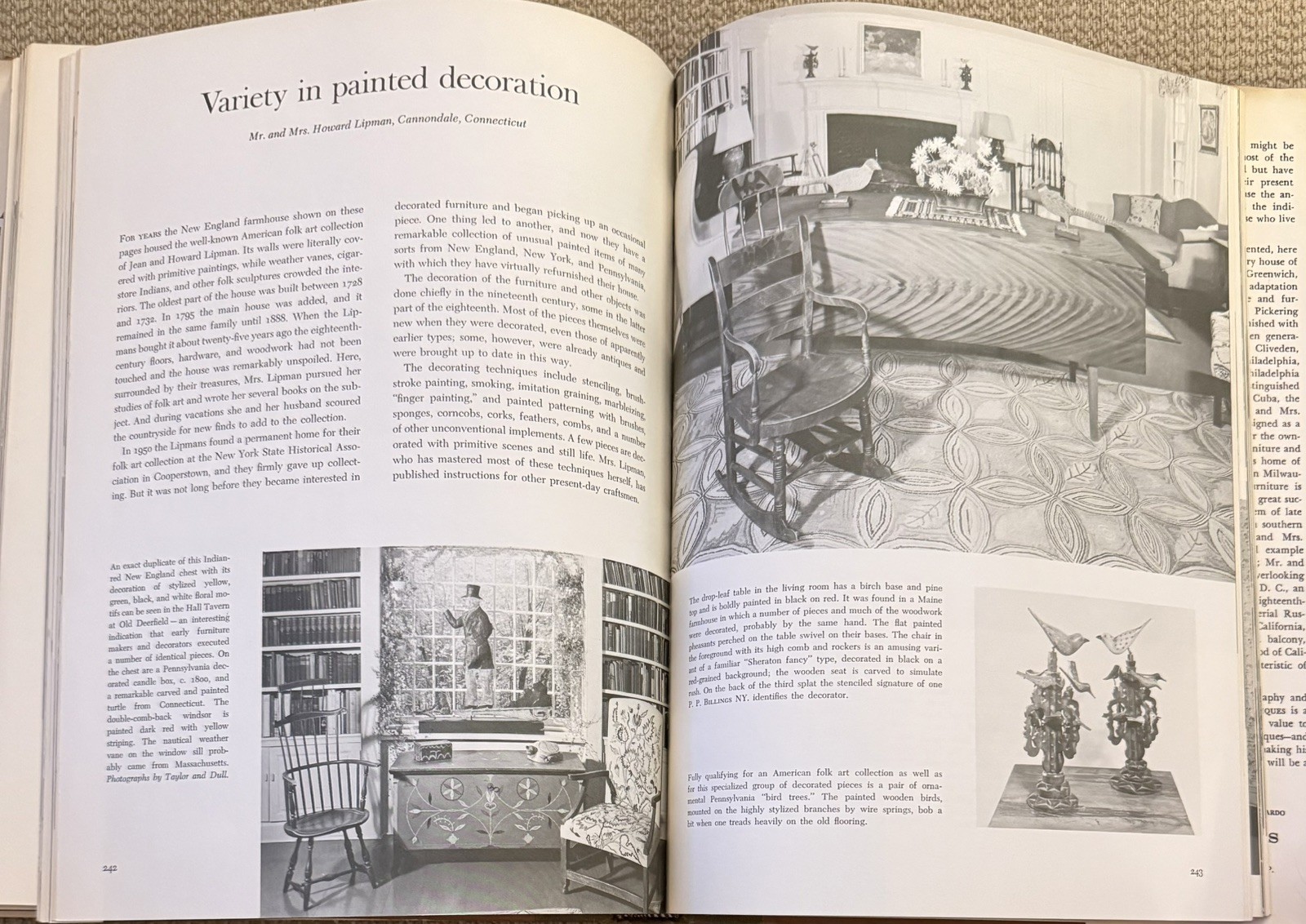 Living With Antiques: A Treasury Of Private Homes In America (1963, HC w/DJ)