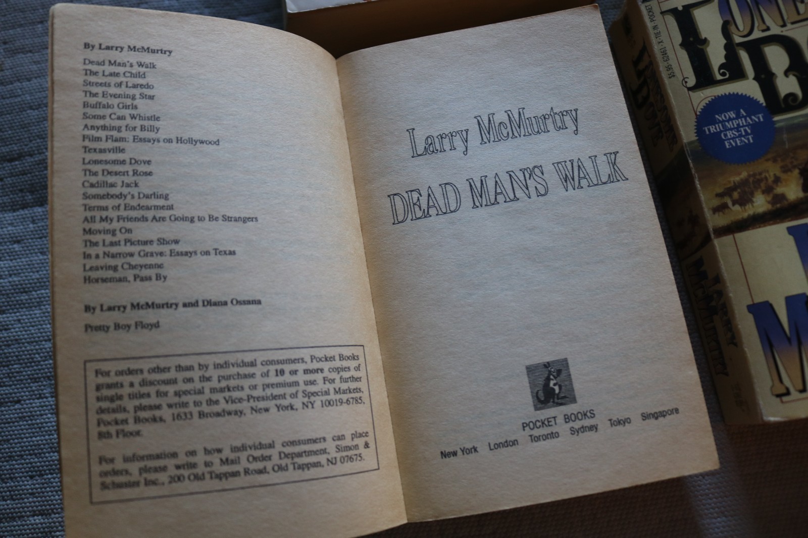 4 Larry McMurtry Lonesome Dove complete series paperback with free DVD