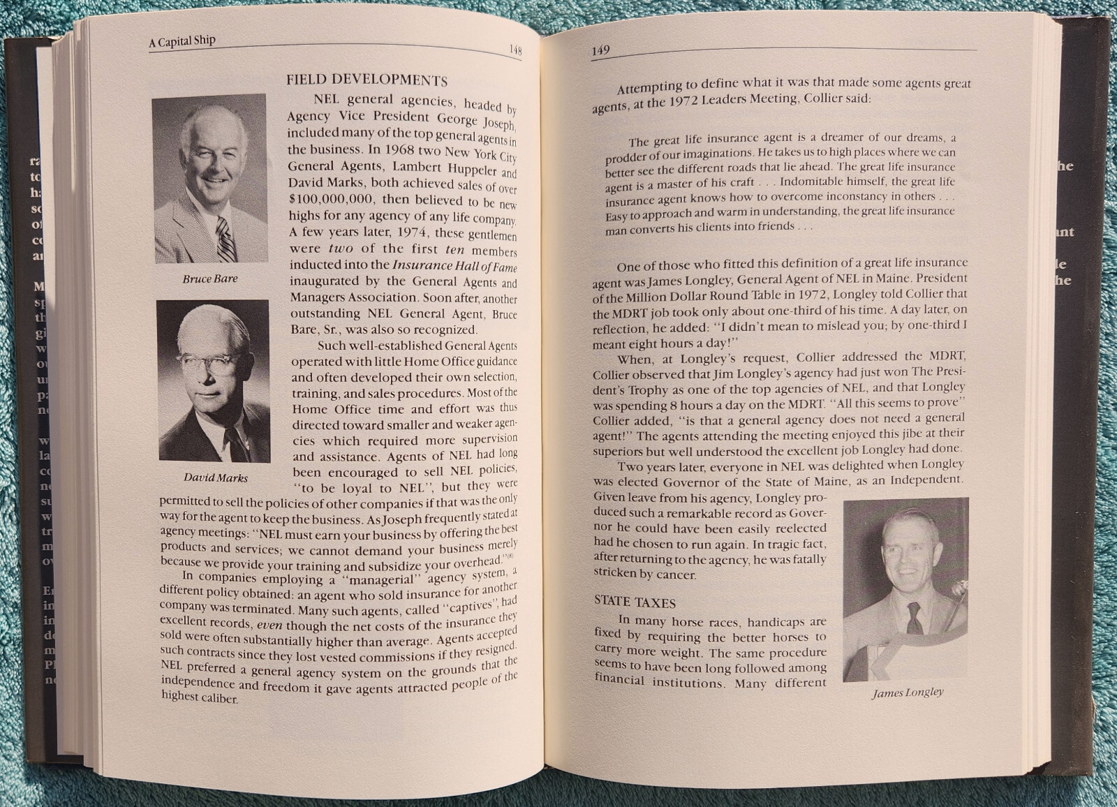 A Capital Ship New England Life By Abram T. Collier 1985 Hardcover 336 Pages