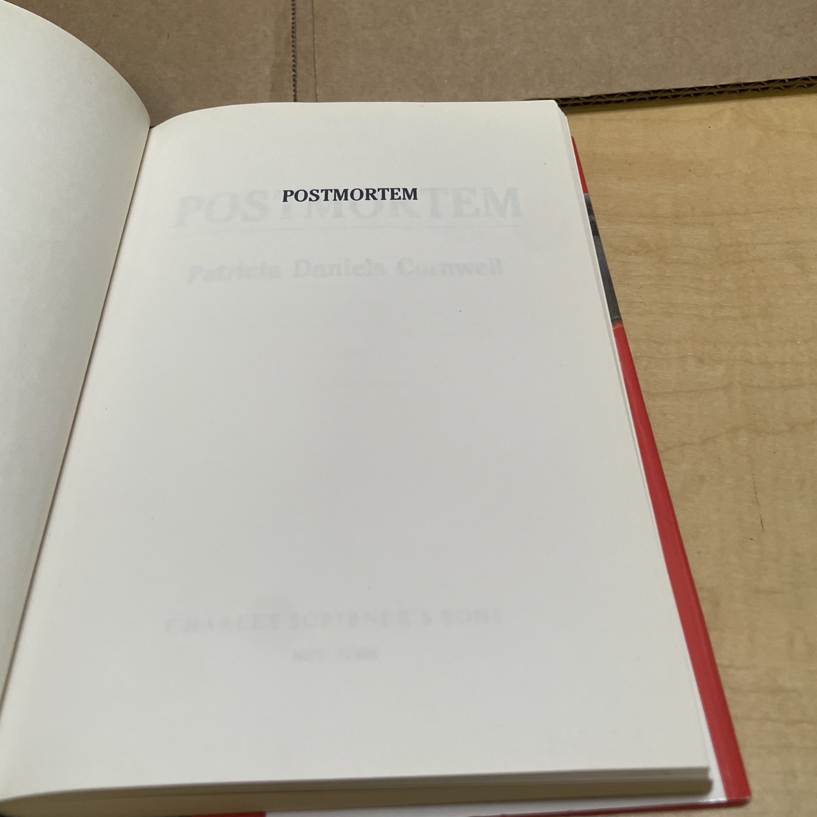 Postmortem Patricia Daniels Cornwell 1990 HC First Edition Kay Scarpetta