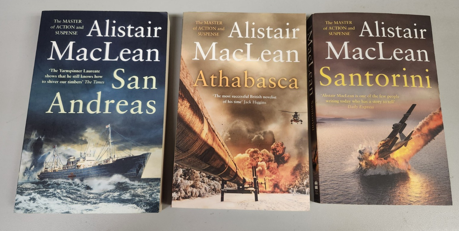 Alistair MacLean, Lot of 7 Large Paperbacks, Very Good reissues in 2020s