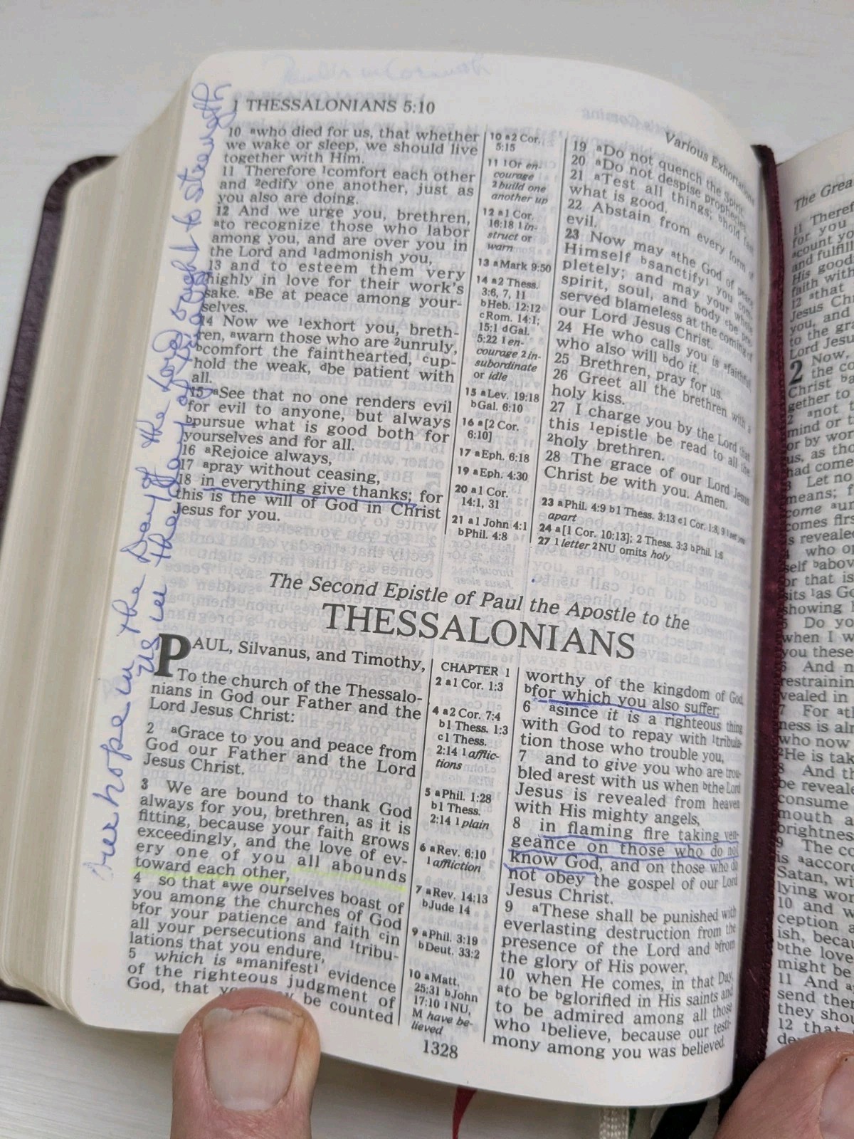 NKJV Compact Reference Bible Snap Flap Close Burgundy Leather 1985 Nelson 244SBG